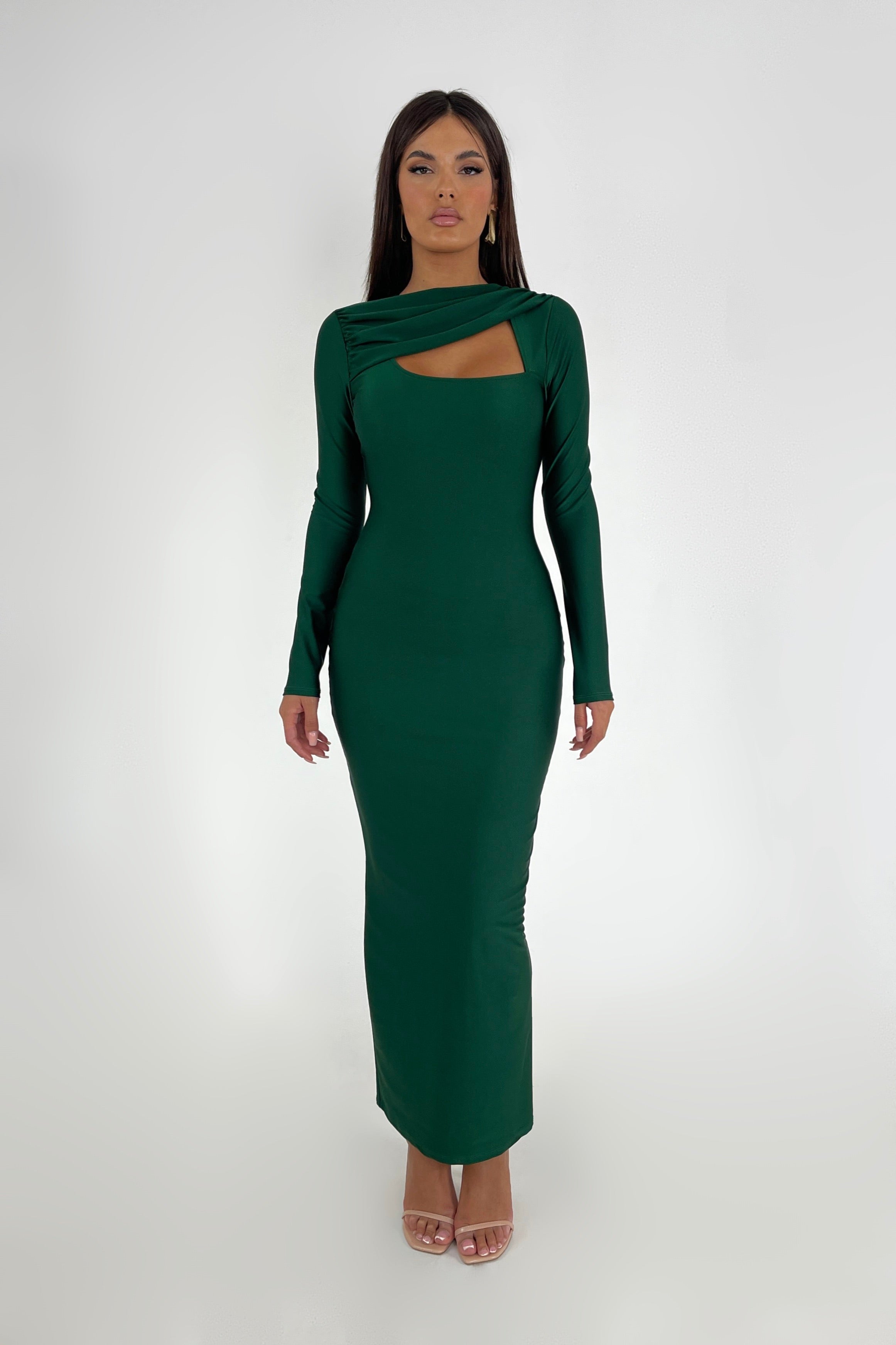 Solana Pine Green Dress