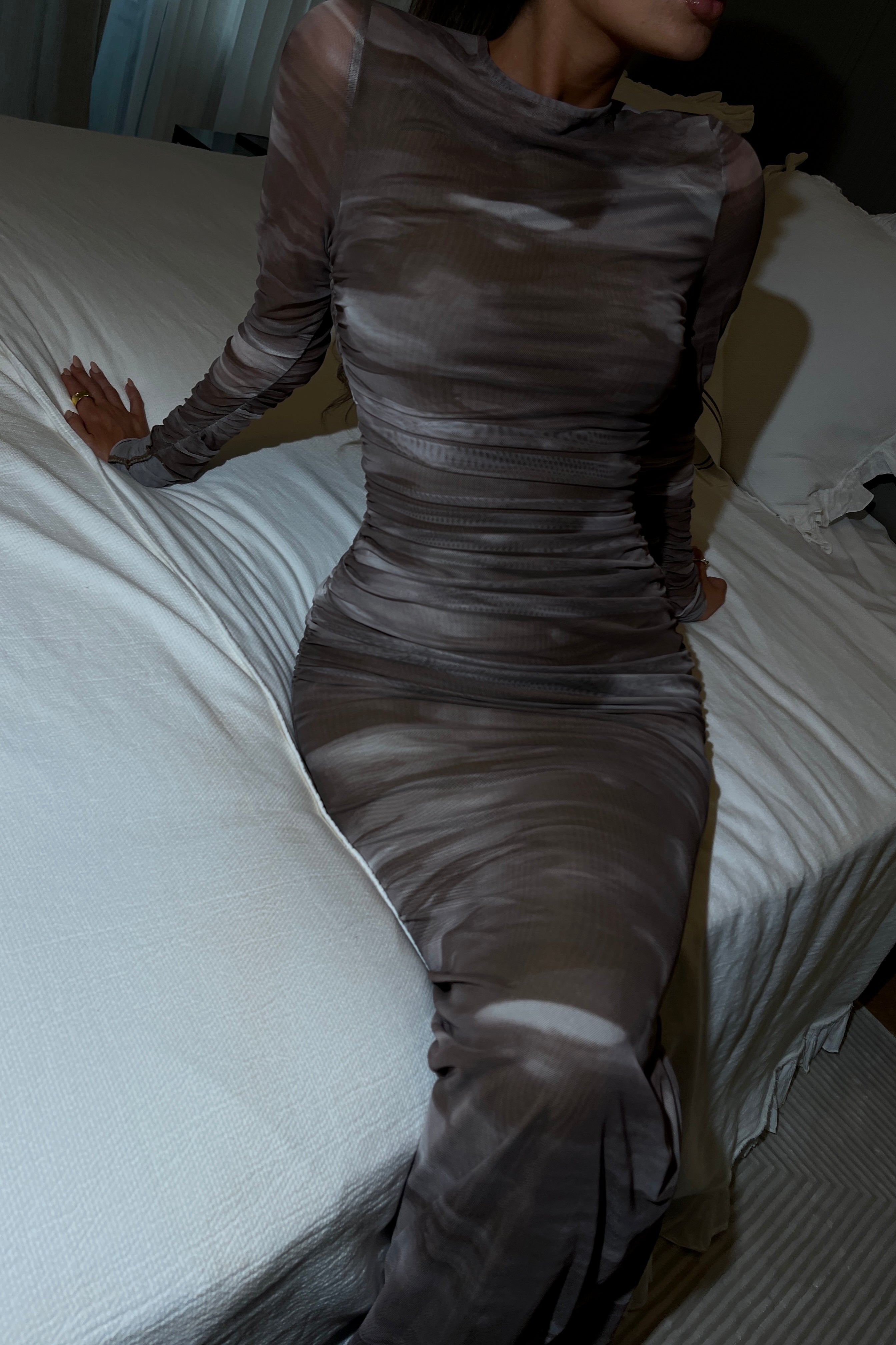 Aaliyah Taupe Dress