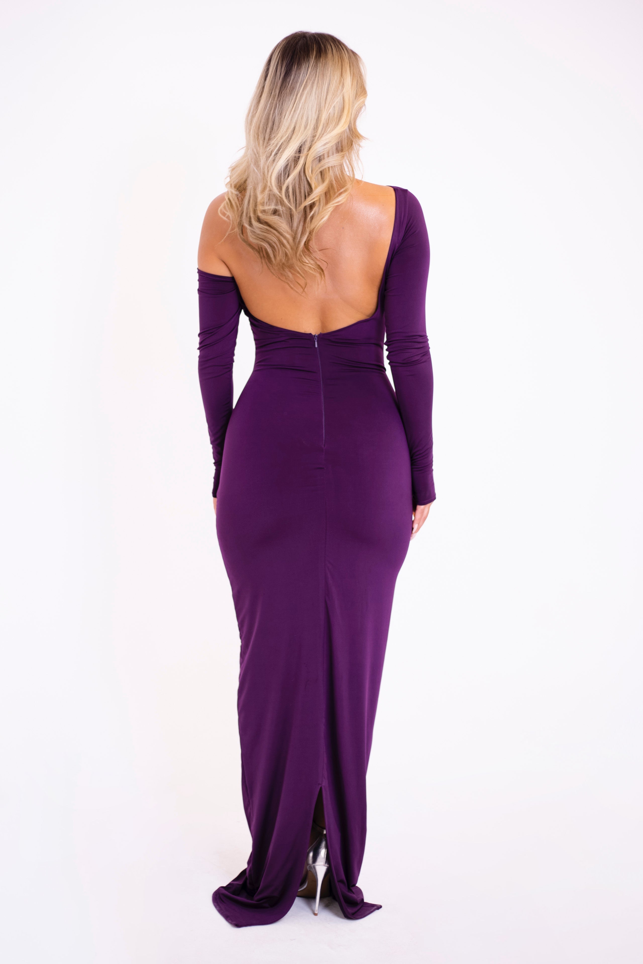 Agnessa Dark Purple Dress
