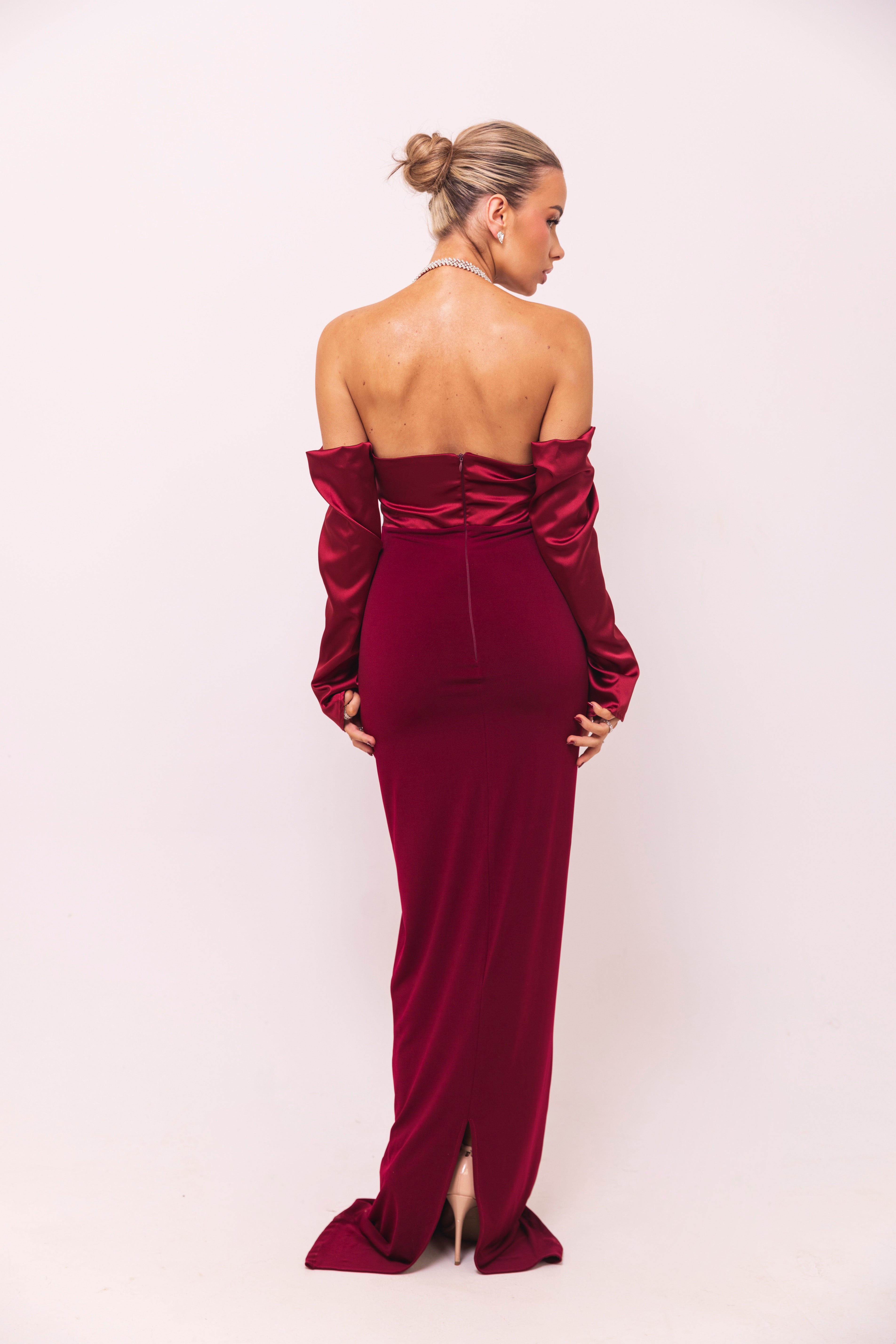 Alyssia Maroon Dress