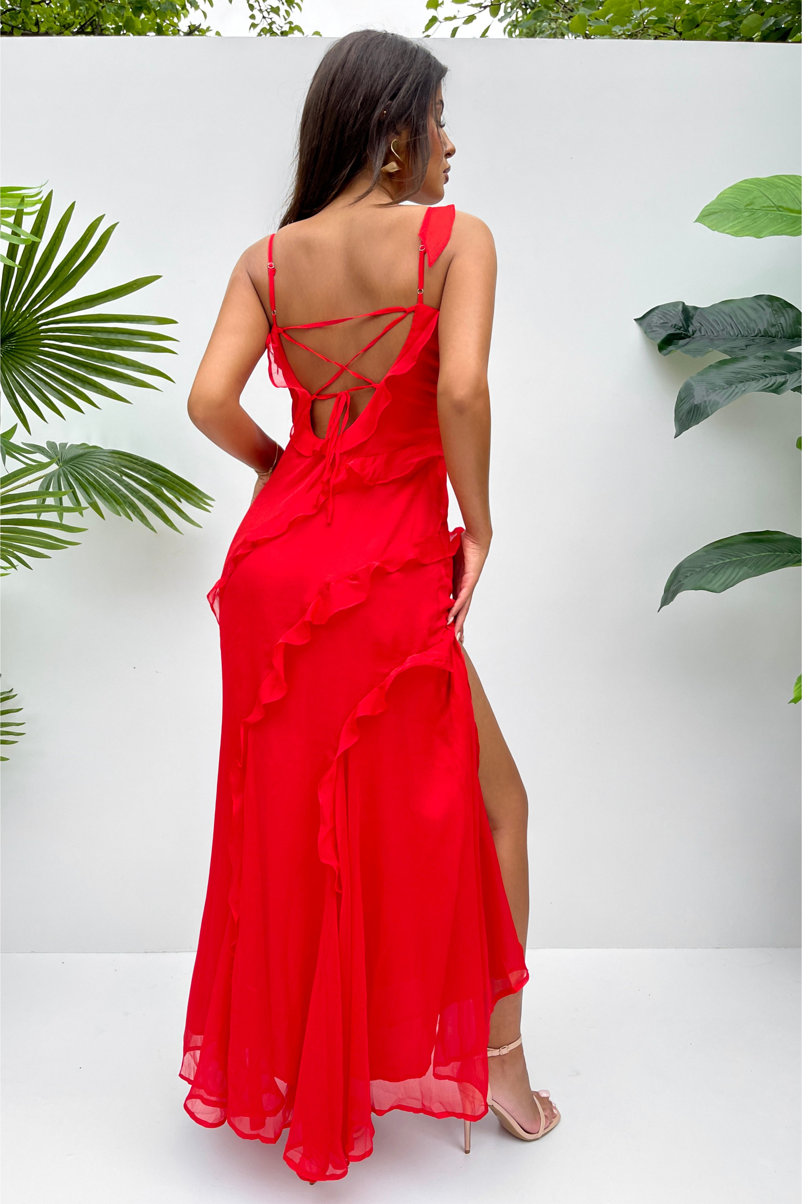 Elaya Poppy Red Dress