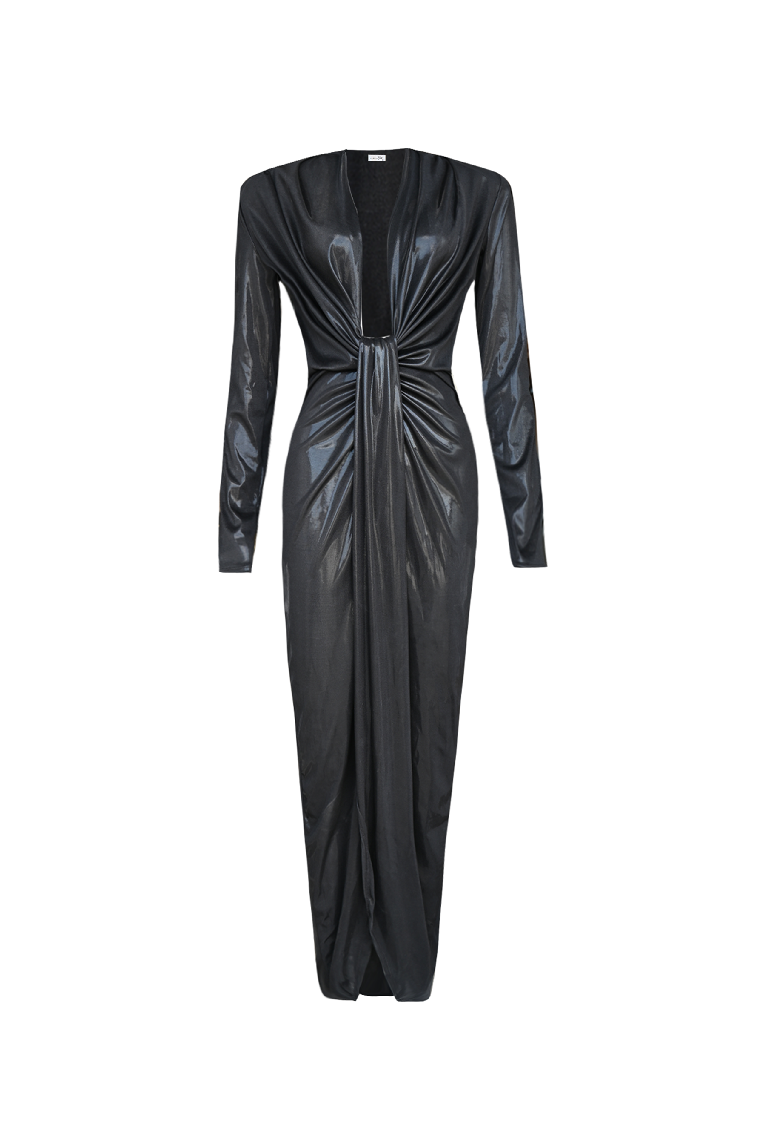 Heila Metallic Black Dress