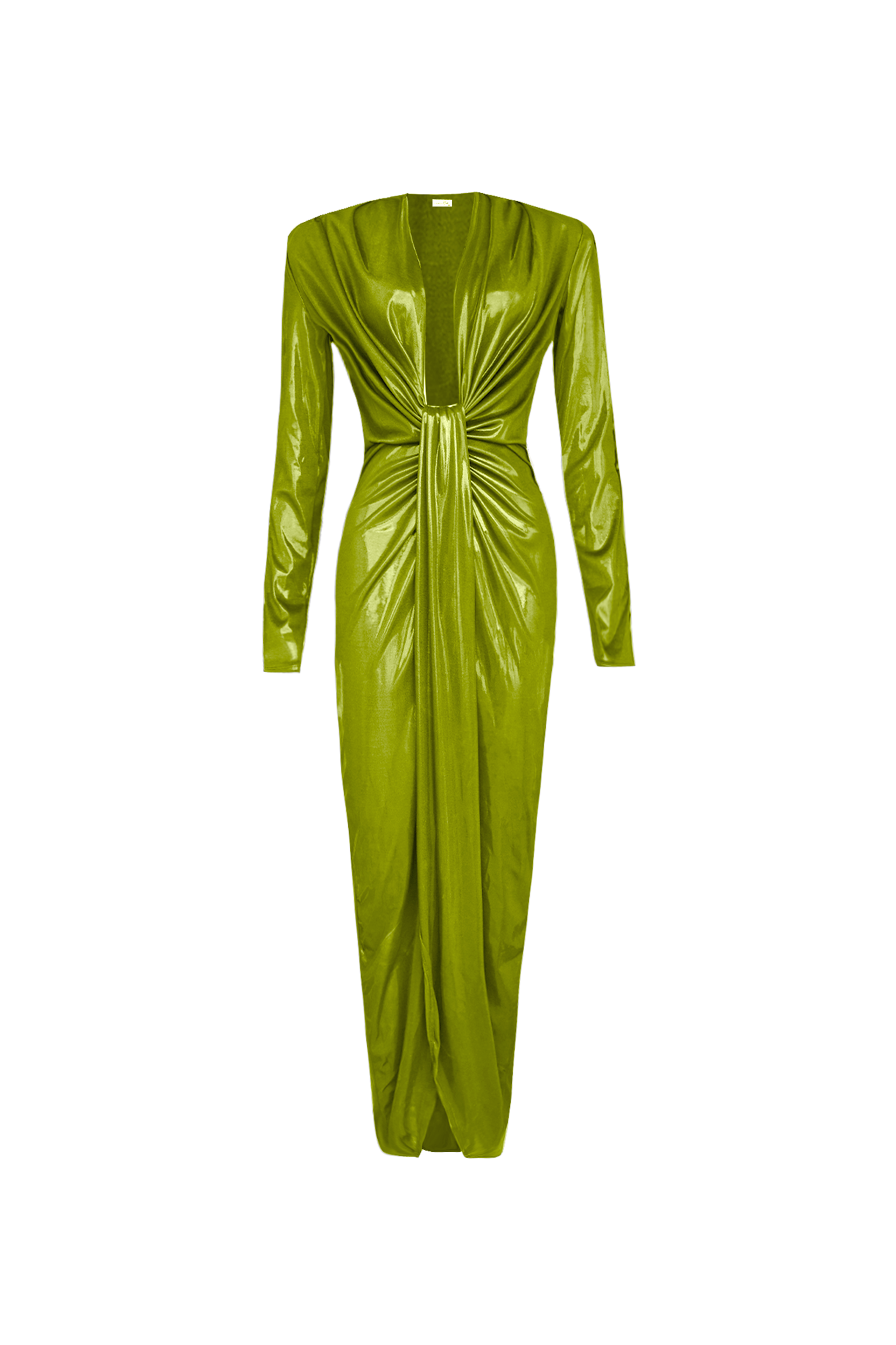 Heila Metallic Kiwi Dress