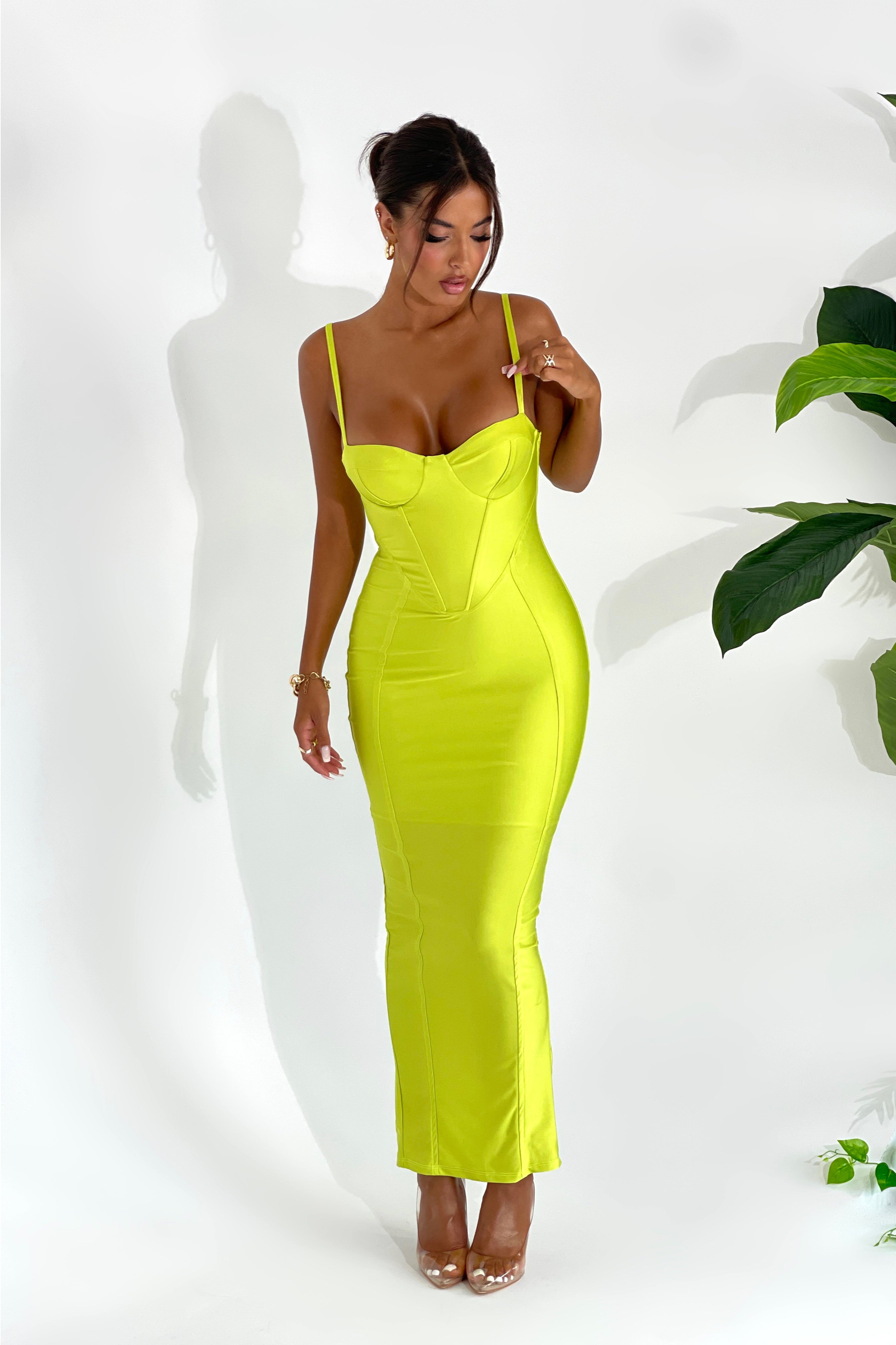 Elara Lime Dress