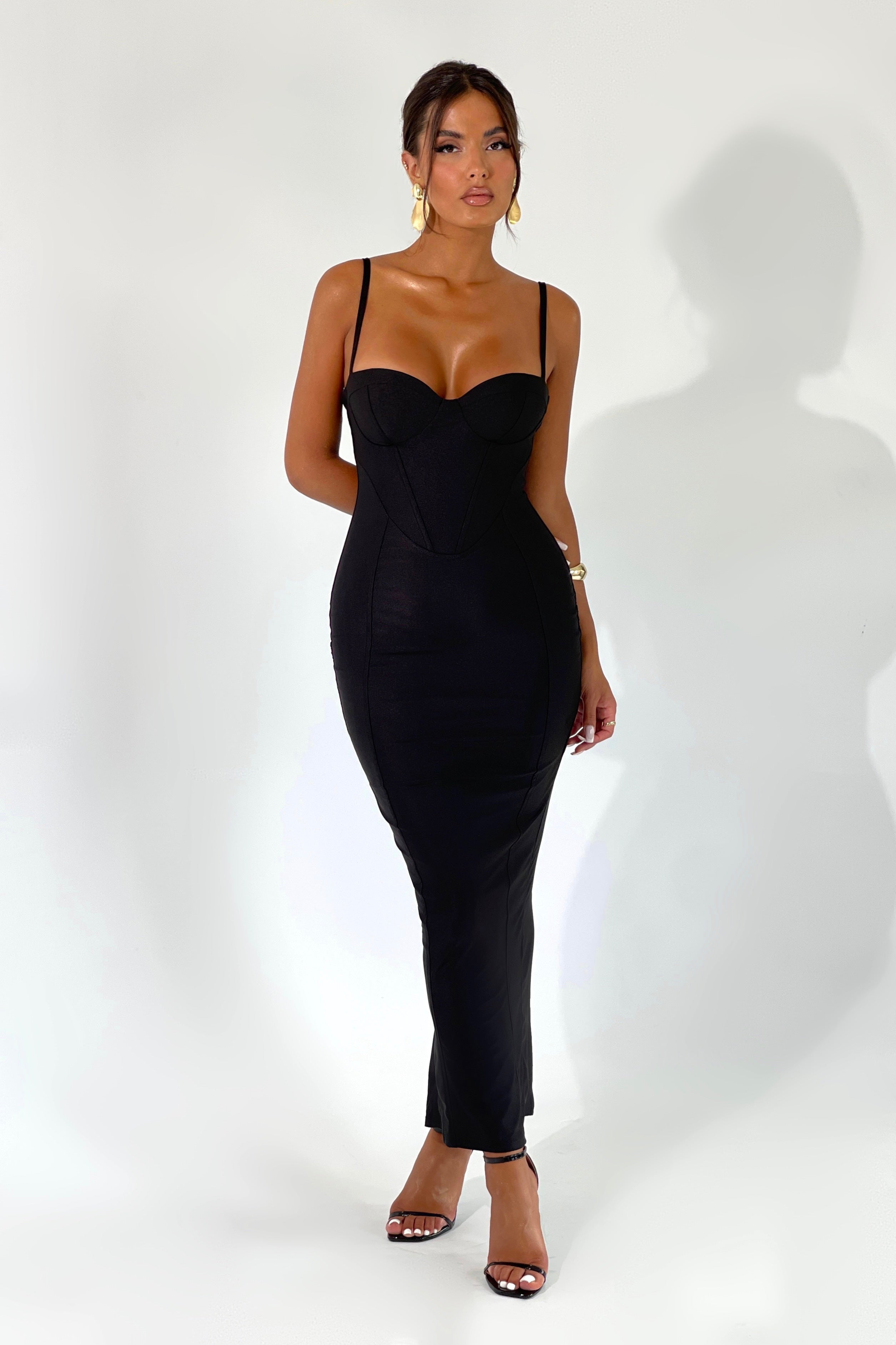 Elara Black Dress