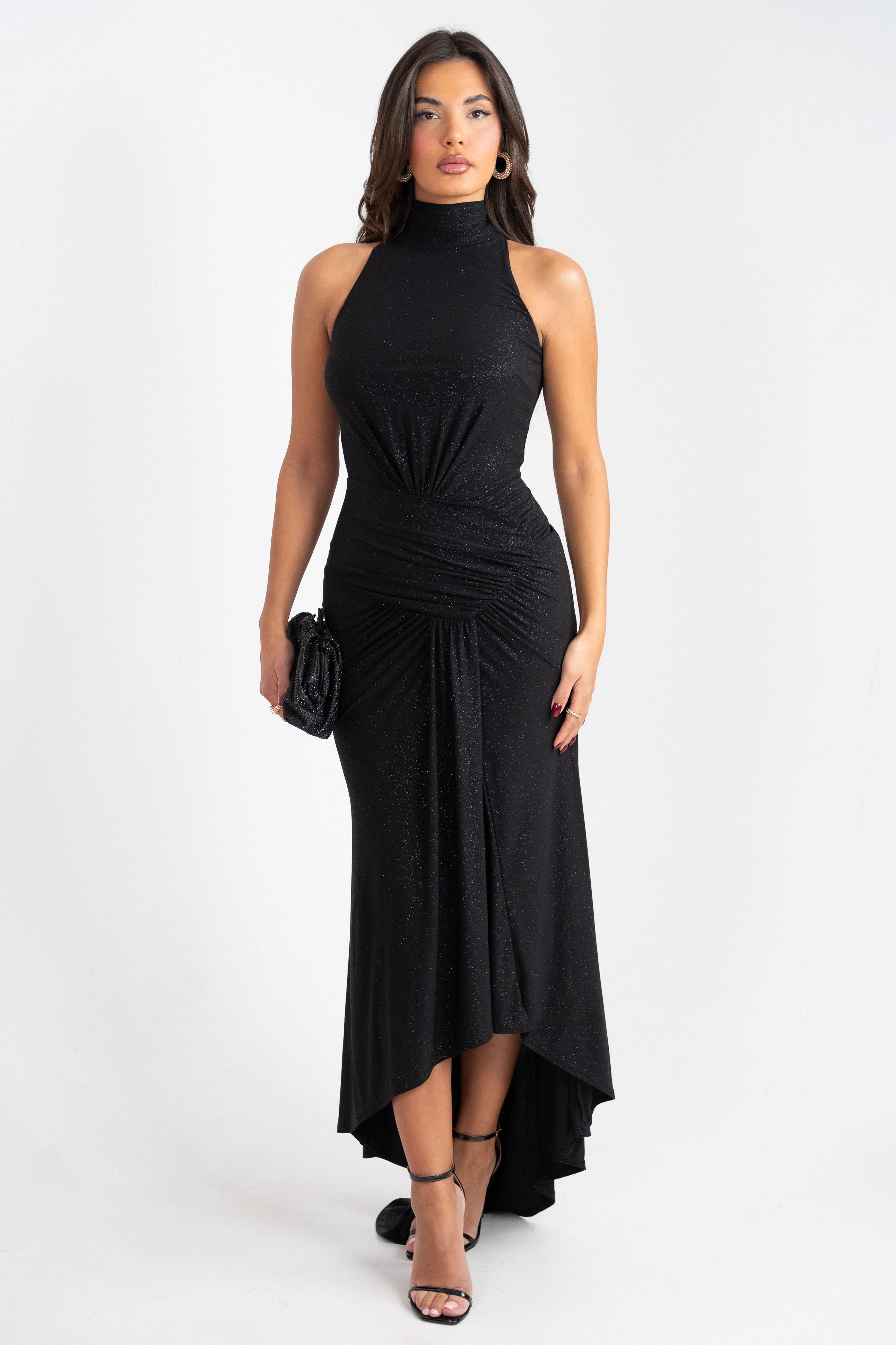 Neresa Black Glitter Dress