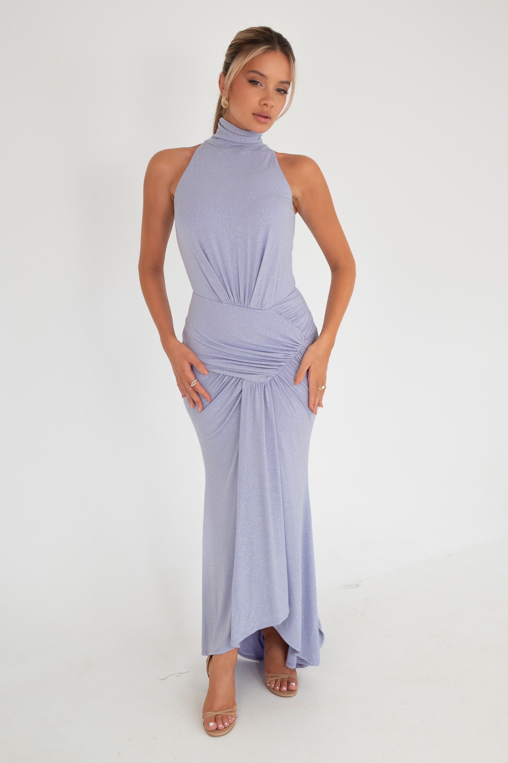 Neresa Lavender Glitter Dress