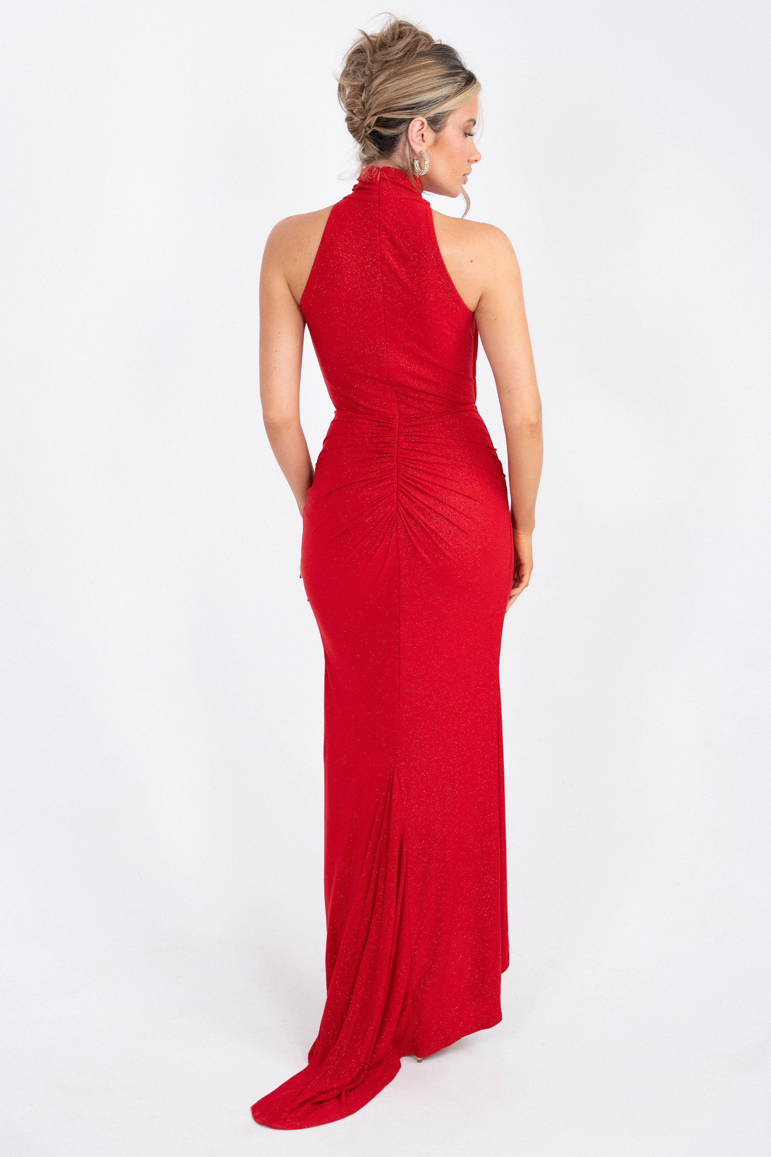 Red evening dress