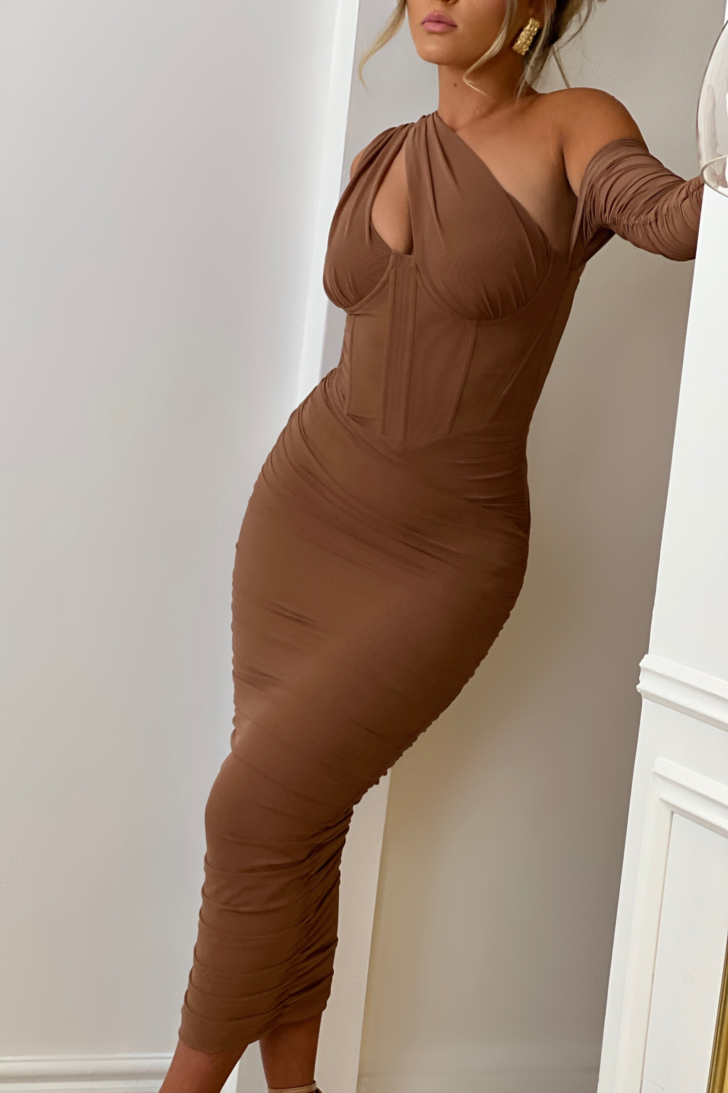 Nissa Dark Brown Dress