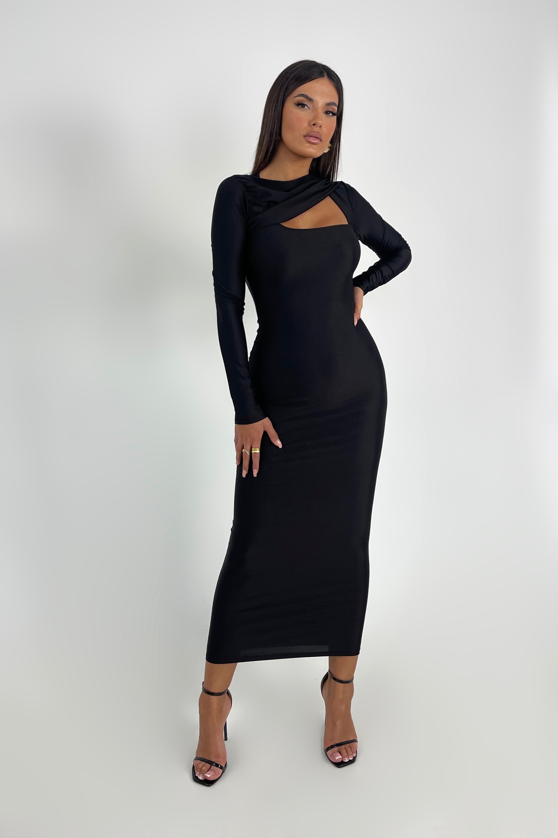 Solana Black Dress
