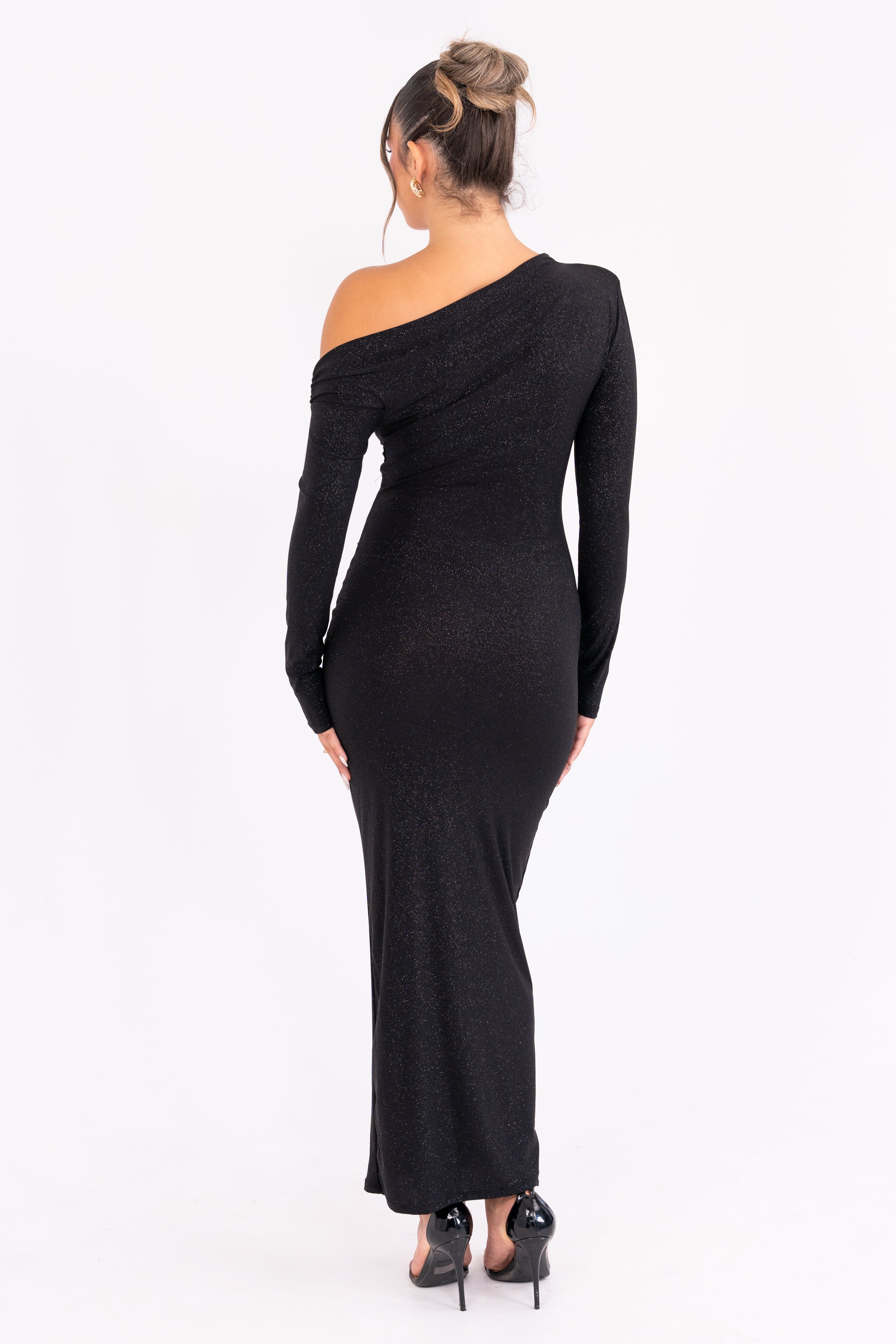 Viviana Black Glitter Dress