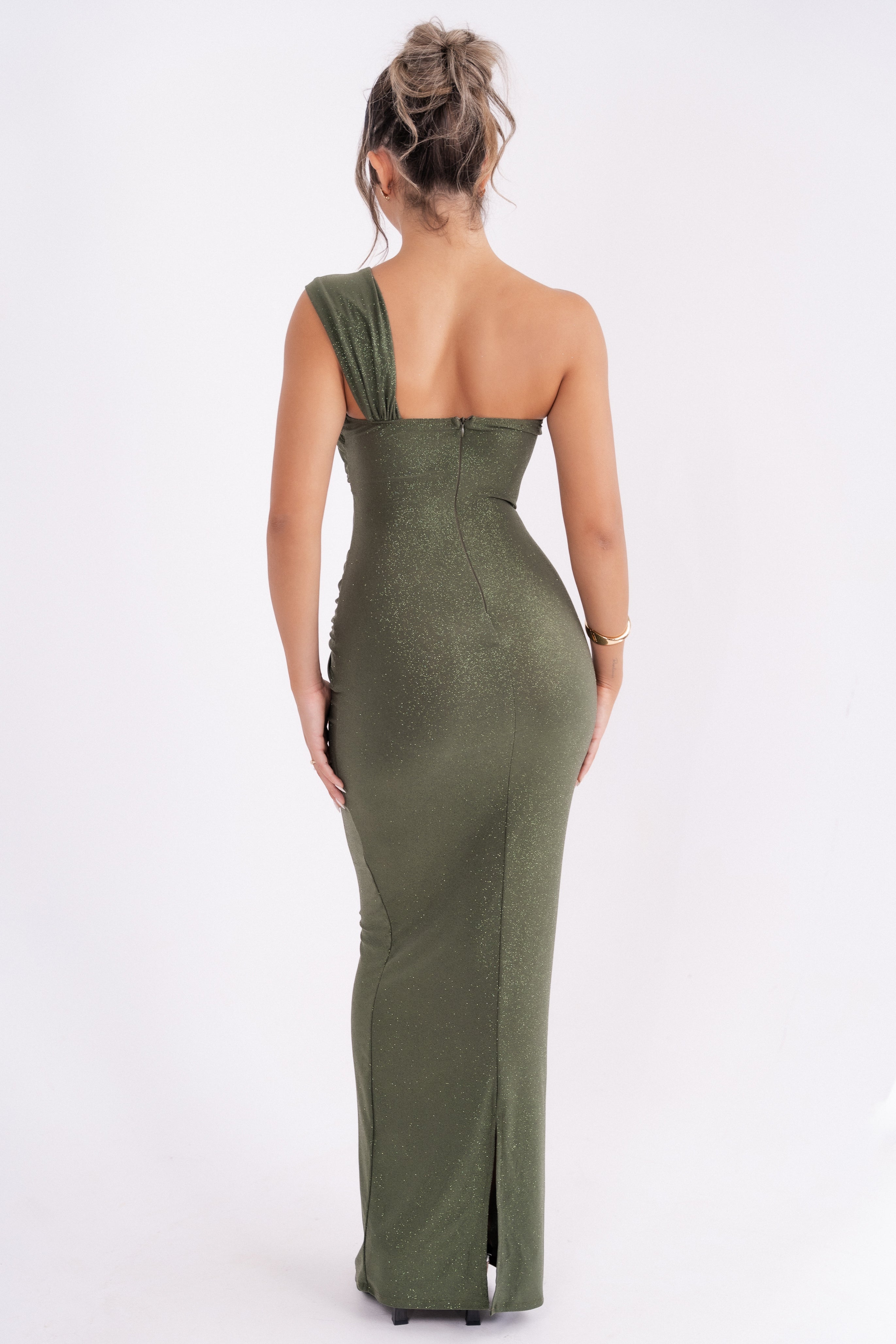 Lesa Olive Glitter Dress