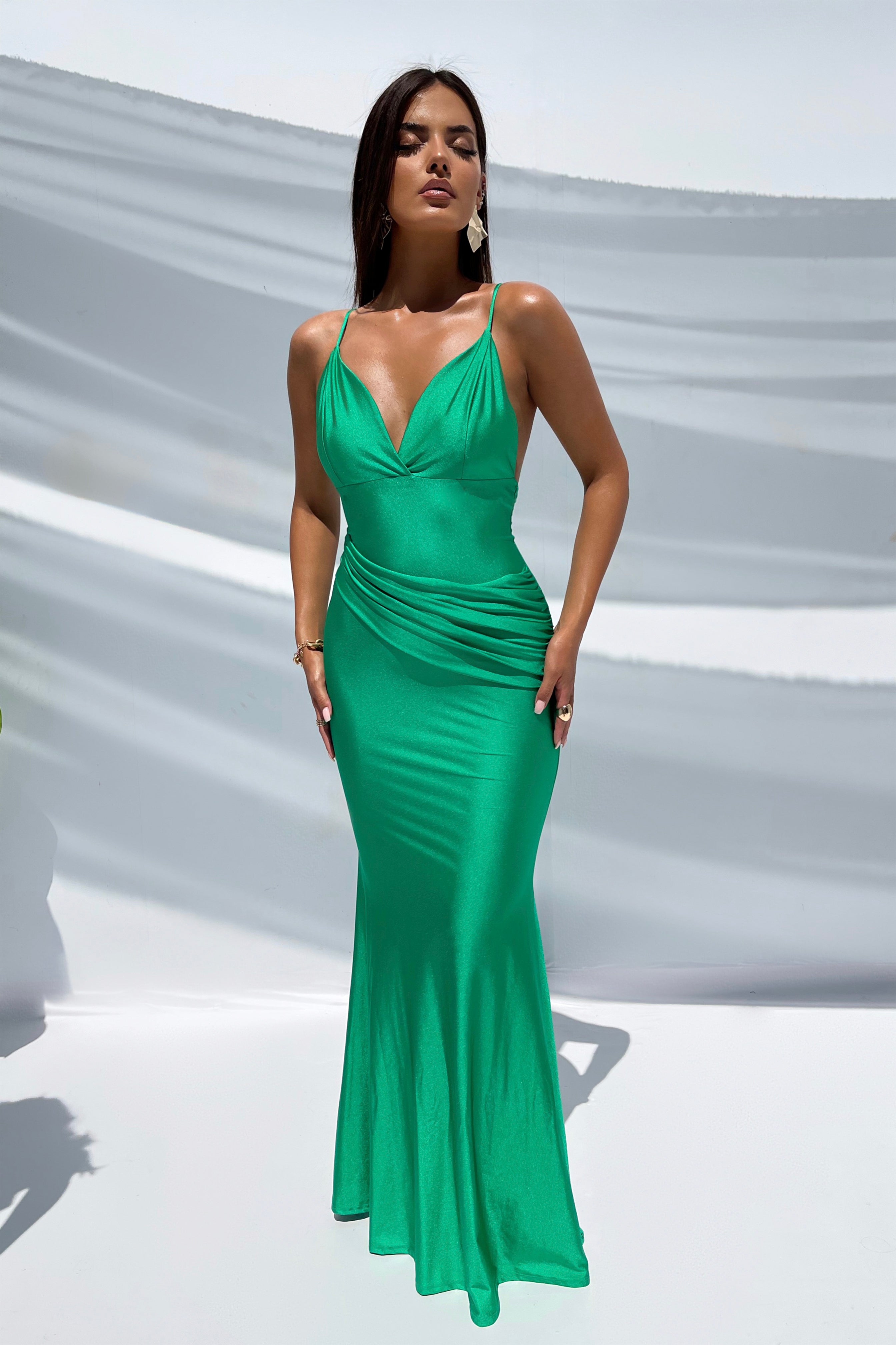 Abra Kelly Green Dress