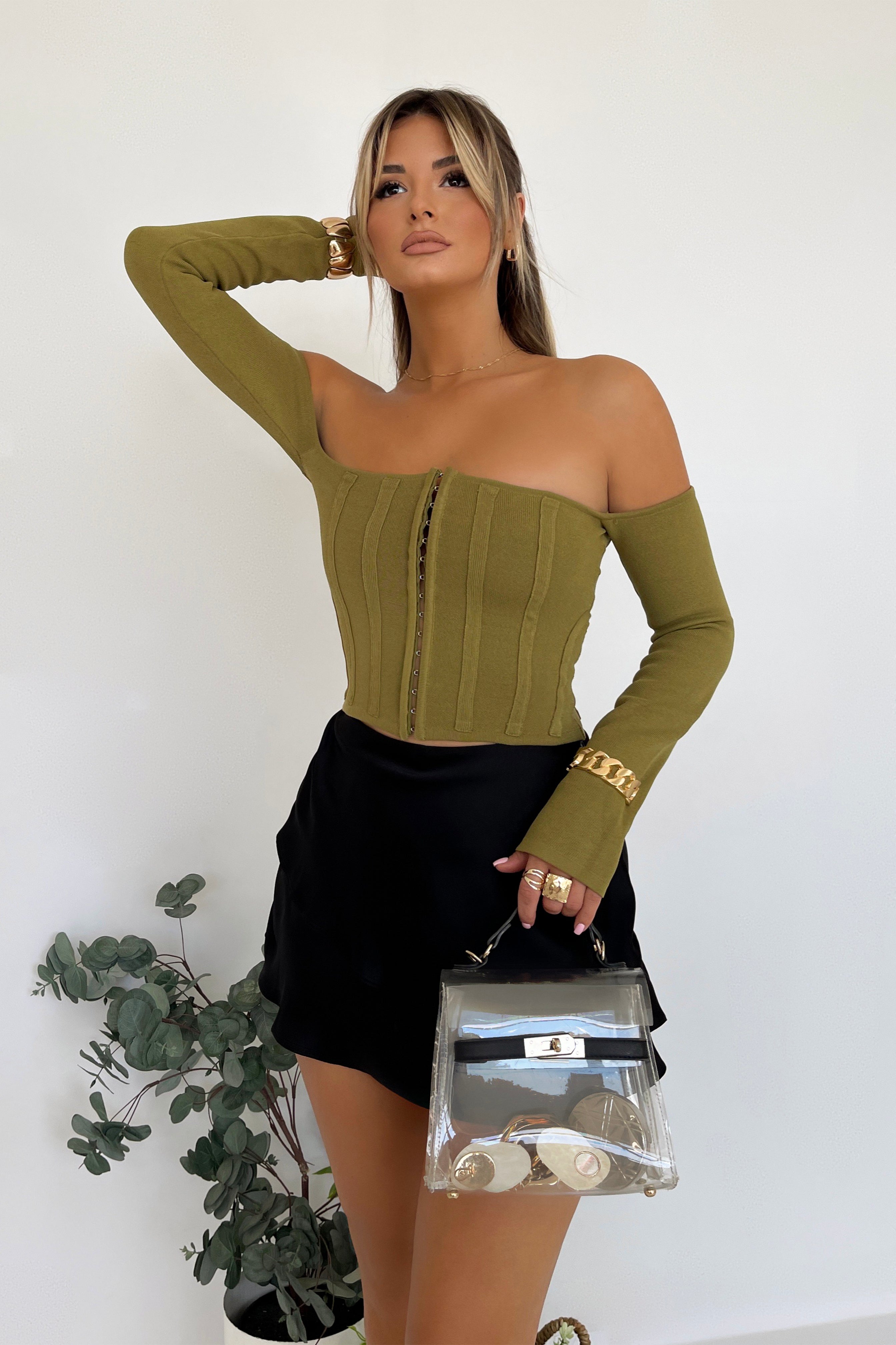 Cyrus Olive Top