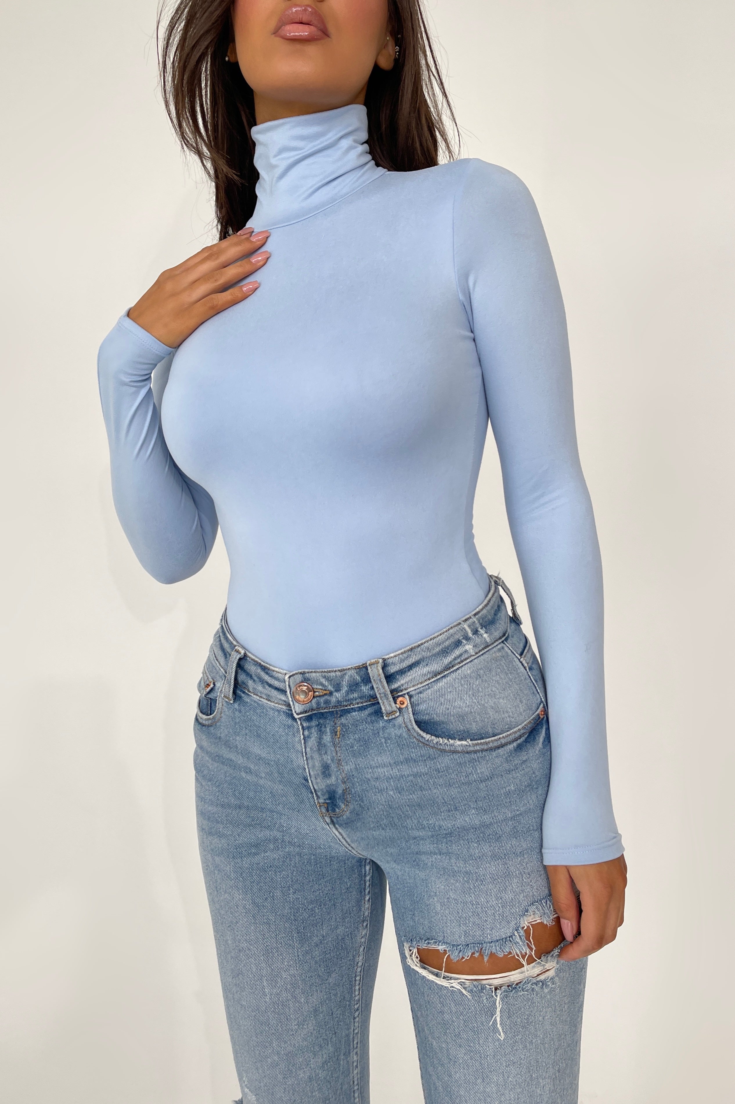 Tamra Light Blue Bodysuit