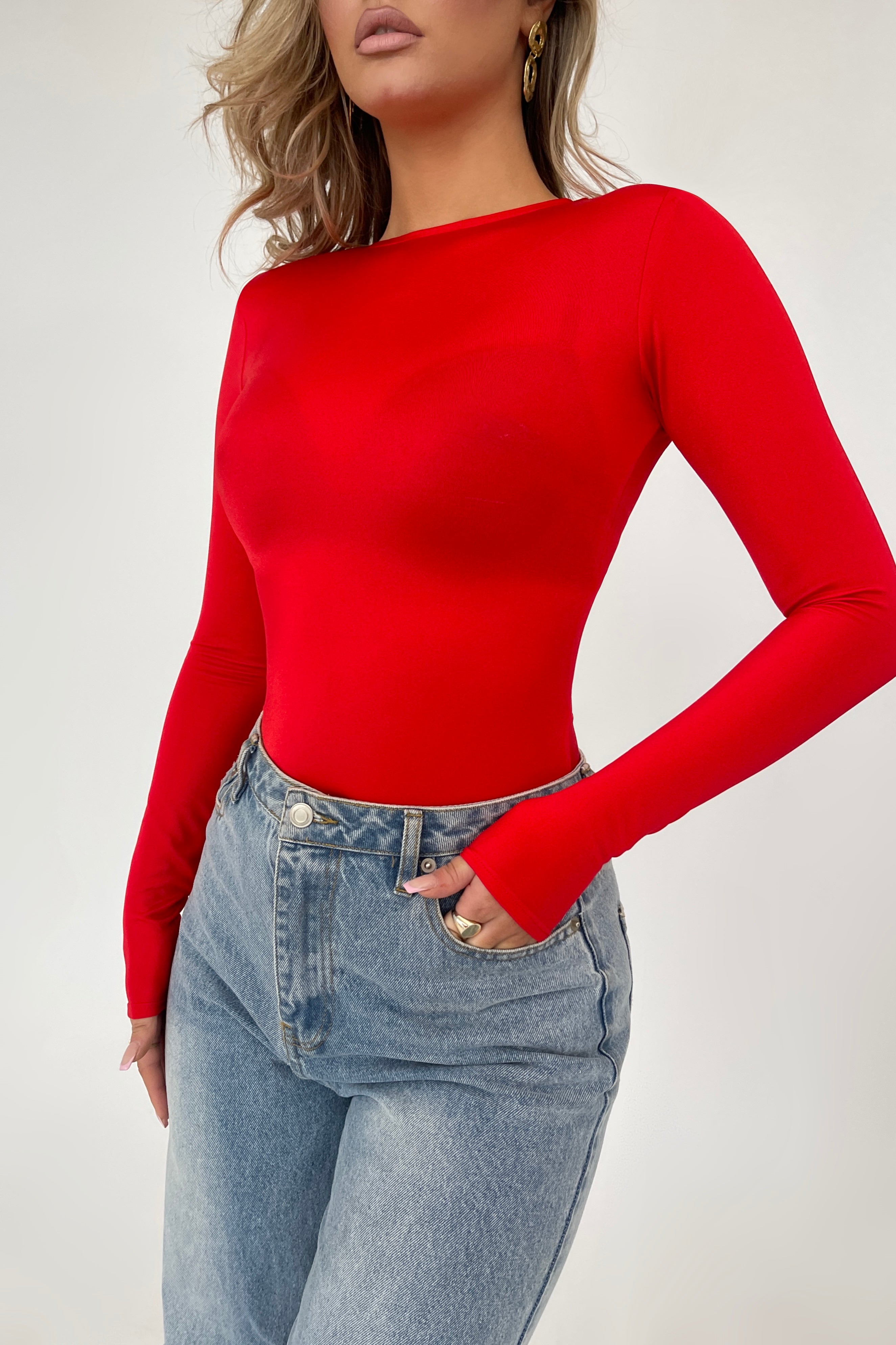 Moela Red Bodysuit