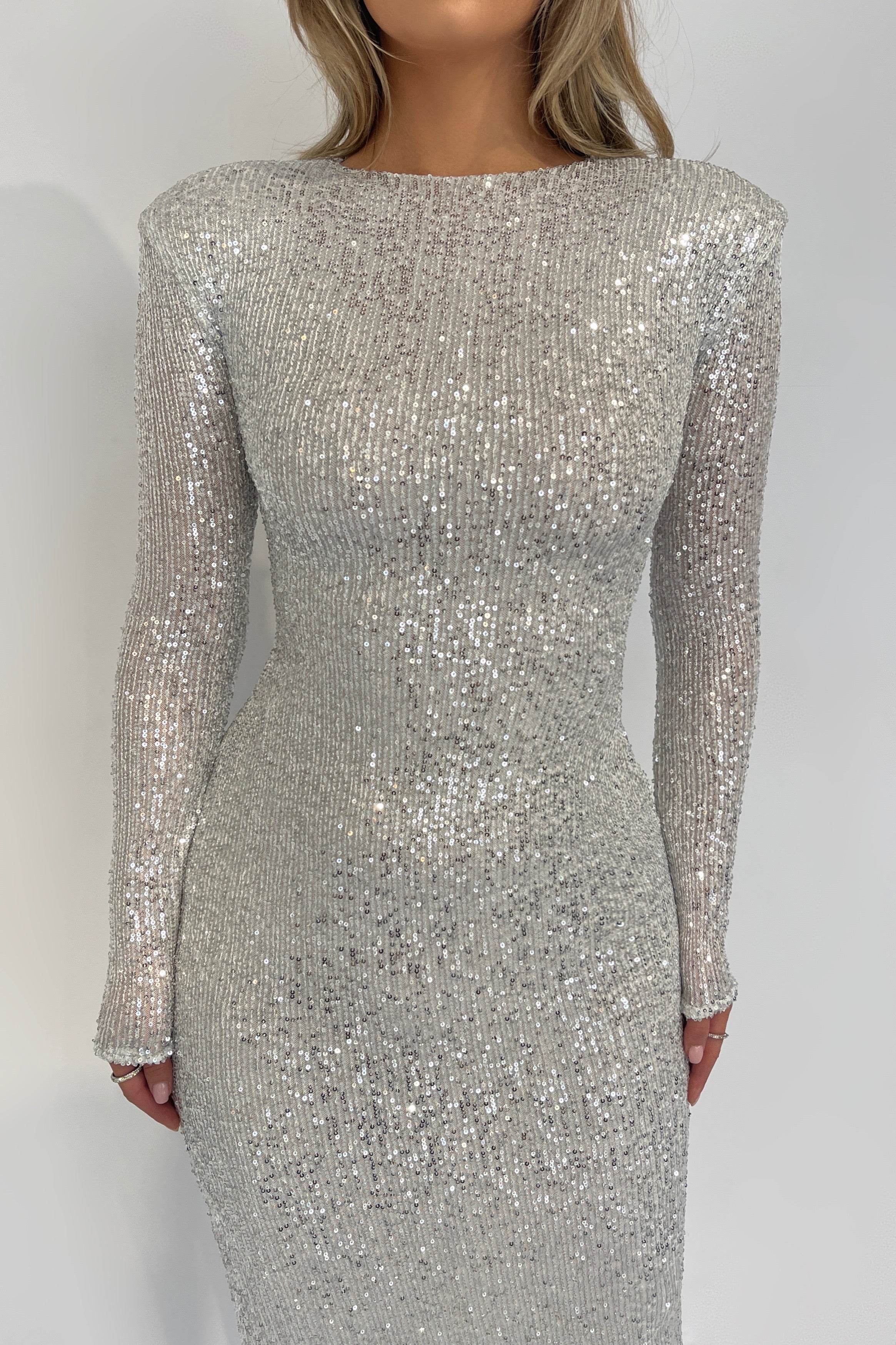 Tuara Silver Midi Dress