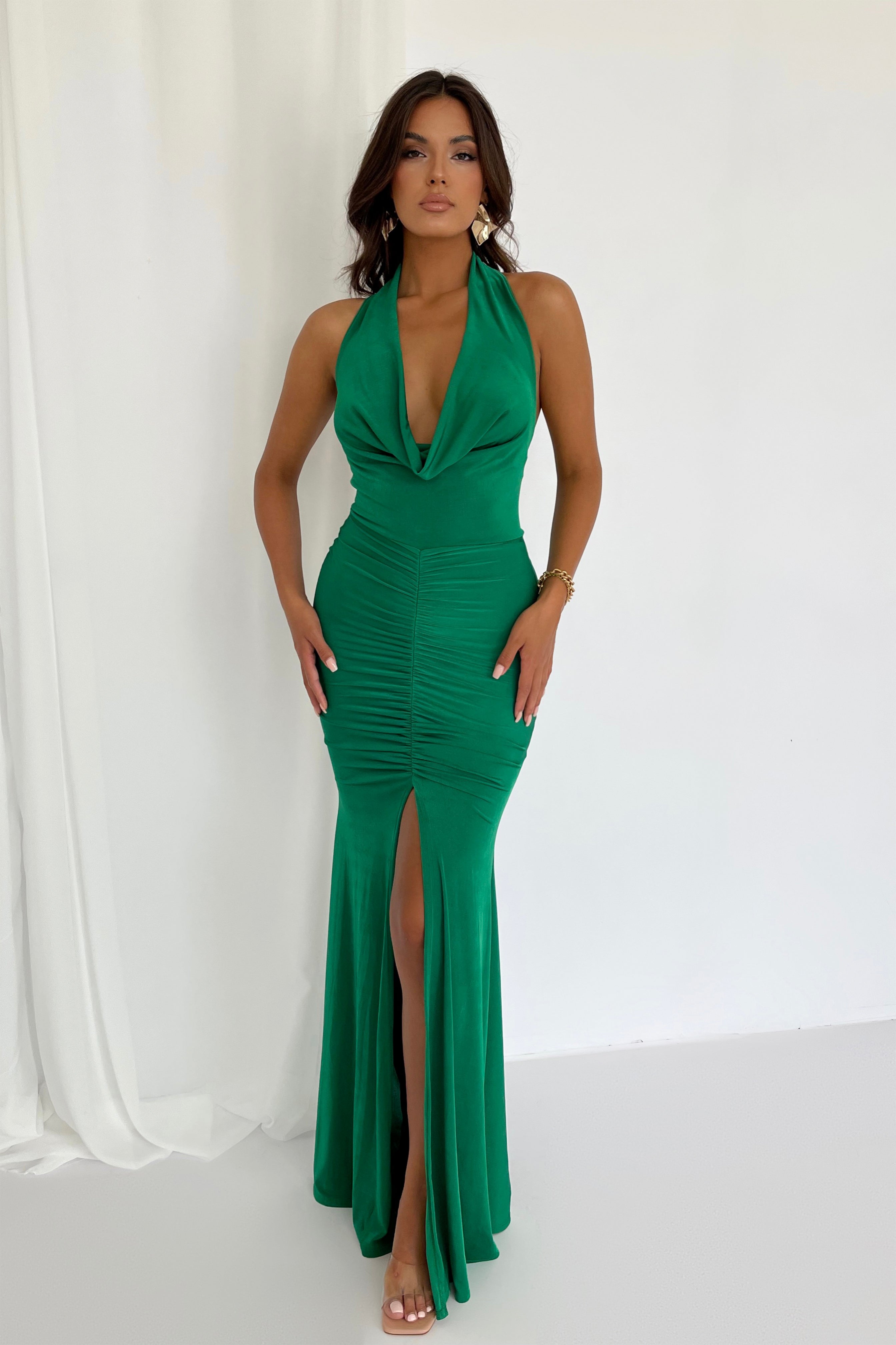 Phrasia Kelly Green Dress